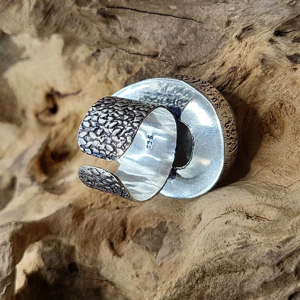 Moonstone Adjustable Ring - 925 Plated - image 4